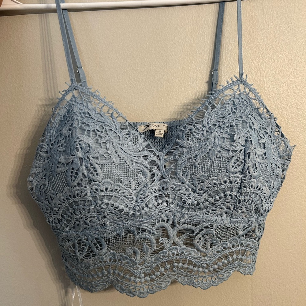Lace Bandeau Crop Top - NWT